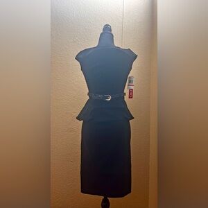 XOXO Fitted Black Dress with Belt Brand New